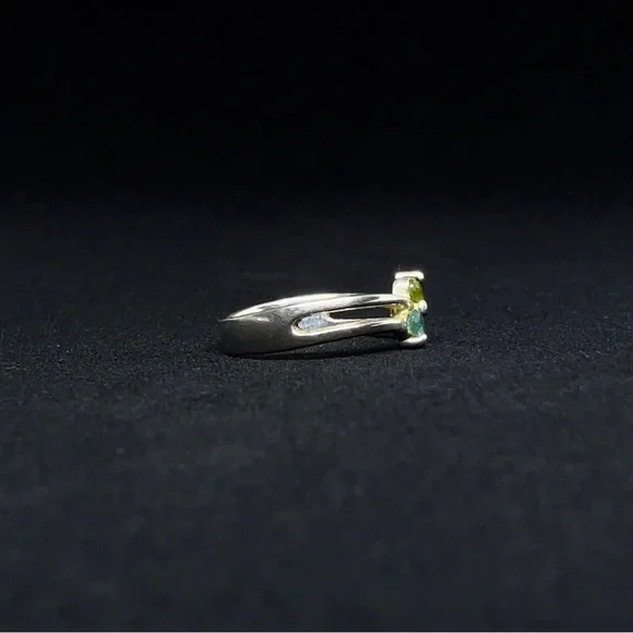 STERLING SILVER RING WITH STONES - Picture 4 of 5